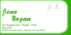 jeno mogan business card